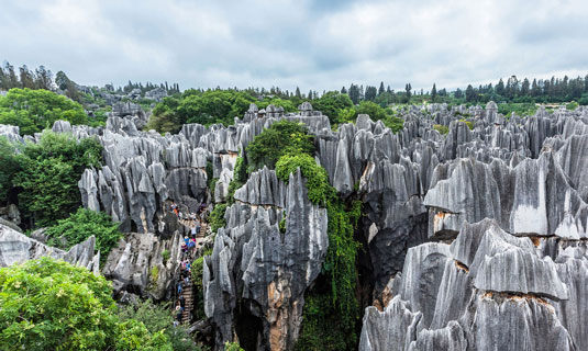 Stones of Different Shapes in Stone Forest