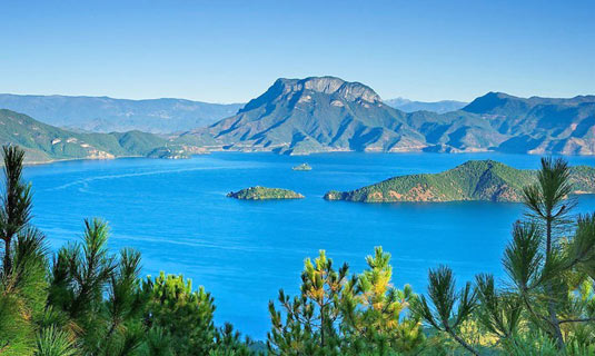 The Scenery of Lugu Lake in Summer
