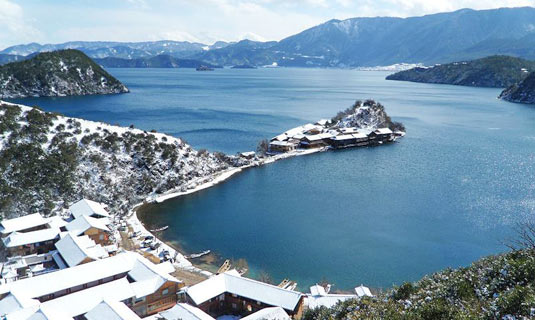 The Snow Scenery of Lige Peninsula in Winter