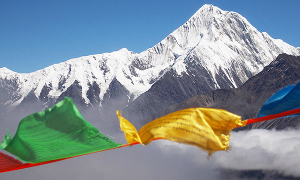 In Mount Gongga as you go higher there is more and more snow.