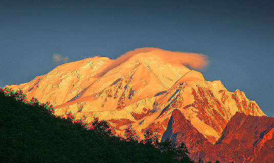 Mount Gongga at Sunset