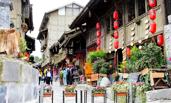 two-story buildings from the last Qing Dynasty