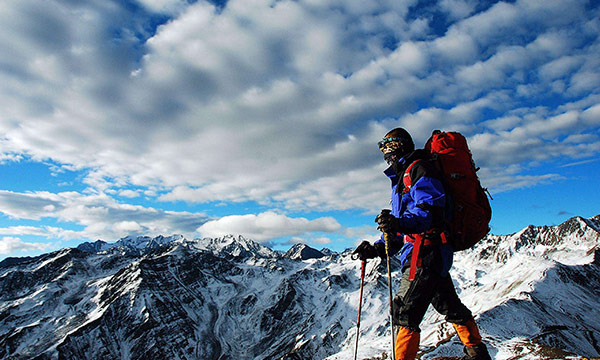 Dress in layers while climbing with a thermal base layer.
