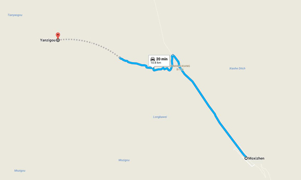 Moxi to Yanzigou Scenic Area