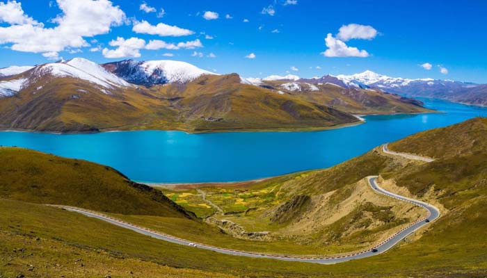 Tibet Nepal Highway Yamdrok Lake