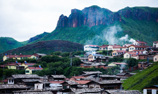 Langmusi Town in the Morning