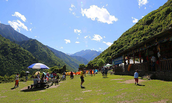 Trekking in the western Sichuan area.
