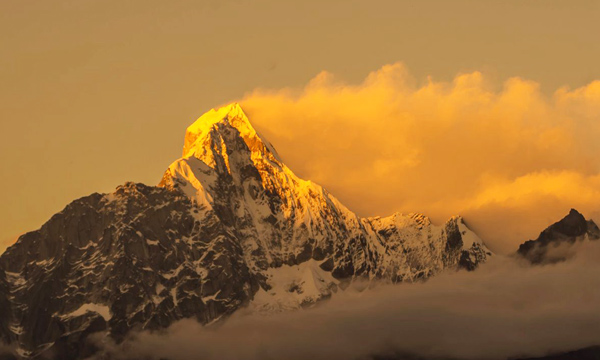 Sunset on the Hill of Mt. Siguniang