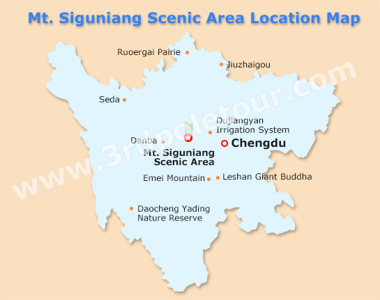 Mount Siguniang Location Map
