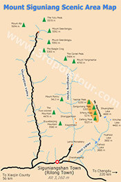 Mount Siguniang Travel Maps
