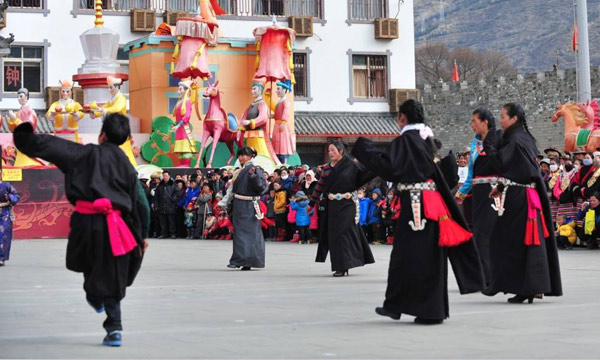 People celebrate the Tibetan New Year in Songpan