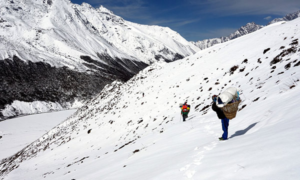 The mountains are once again covered in snow.