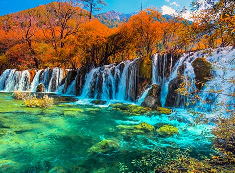 Jiuzhaigou Valley in Autumn